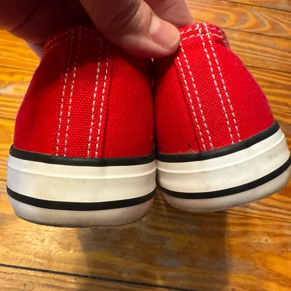 Jenn Ardor Red Canvas Sneakers Size 8.5 - Picture 7 of 11